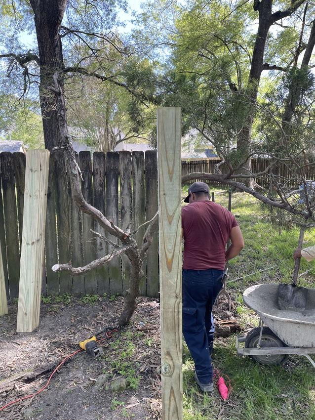 Completed residential fencing project in the Porter, TX area