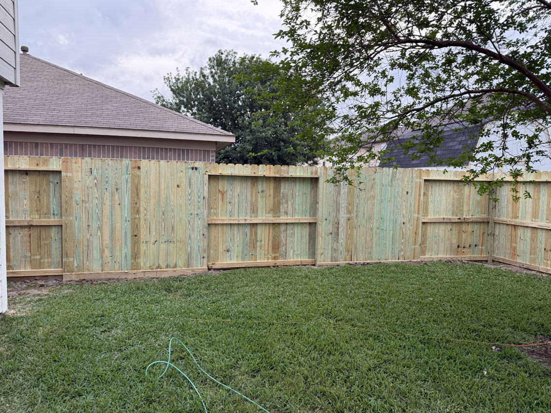 Finished fence section showcasing quality craftsmanship